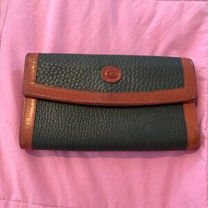 Dooney & Bourke AWL Check Book Wallet hunter green